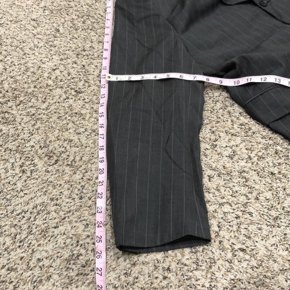 Franco Valentino Wool Sports Coat Blazer Size 42R 42 Regular Gray Striped Wool - Picture 6 of 9